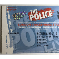 The Police 2007 UK Concert Ticket