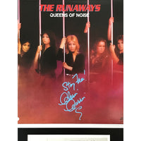 The Runaways 1977 Ticket Collage signed by Cherie Currie w/JSA COA - Music Memorabilia