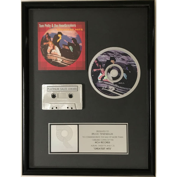 Tom Petty Greatest Hits RIAA Platinum Album Award - Record Award