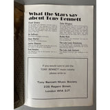 Tony Bennett 1970s Tour Program - Music Memorabilia
