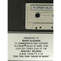 Tony Toni Toné House Of Music RIAA Platinum Album Award - Record Award