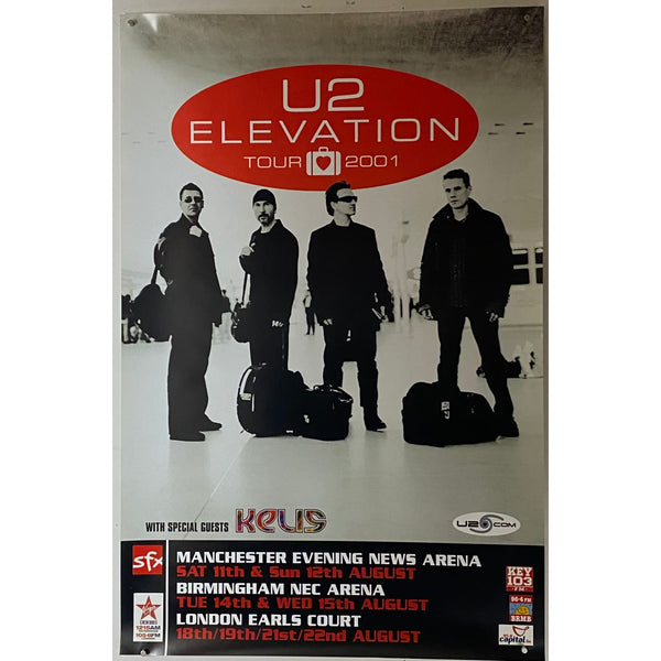 U2 Elevation 2001 Tour Poster - Music Memorabilia