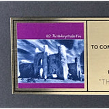 U2 The Unforgettable Fire RIAA Gold LP Award Presented to Adam Clayton - RARE
