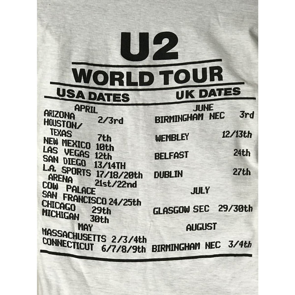 80s vintage u2 world tour t