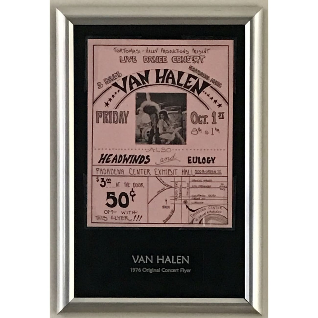 Van Halen 1976 Original Concert Flyer – MusicGoldmine.com