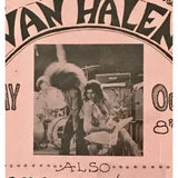 Van Halen 1976 Original Concert Flyer