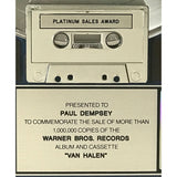 Van Halen debut RIAA Platinum LP Award signed by David Lee Roth w/Epperson LOA - RARE - Record Award