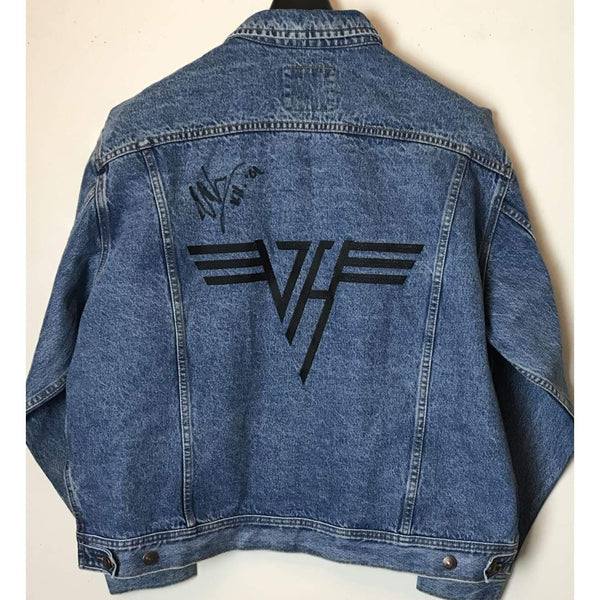 Eddie Van Halen Signed VH XL Jean Jacket w/BAS LOA - RARE - Guitar