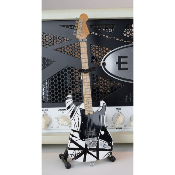 Van Halen EVH Black and White VH I Mini Guitar Replica - Miniatures