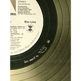 War Live White Matte RIAA Gold LP Award - RARE