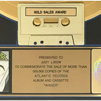 Winger debut RIAA Gold Album Award - Record Award