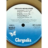 World Party Private Revolution Chrysalis Label Award - Record Award